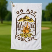 Camping Go Ask Your SPL Camper Gift Golf Towel
