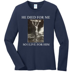 Christian Gospel And Bible Phrase For Our Lord Jesus Ladies Long Sleeve Shirt