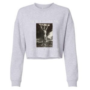 Christian Gospel And Bible Phrase For Our Lord Jesus Cropped Pullover Crew