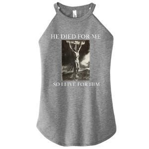 Christian Gospel And Bible Phrase For Our Lord Jesus Women's Perfect Tri Rocker Tank