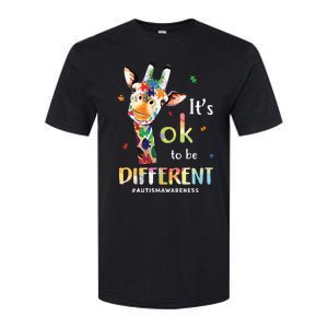 Cute Giraffe Animals Be Different Autism Awareness Softstyle CVC T-Shirt