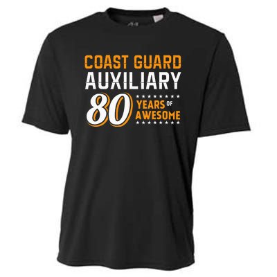 Coast Guard Auxiliary 80 Years Of Awesome Cooling Performance Crew T-Shirt