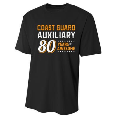 Coast Guard Auxiliary 80 Years Of Awesome Performance Sprint T-Shirt