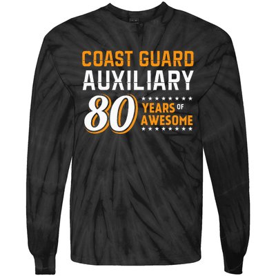 Coast Guard Auxiliary 80 Years Of Awesome Tie-Dye Long Sleeve Shirt