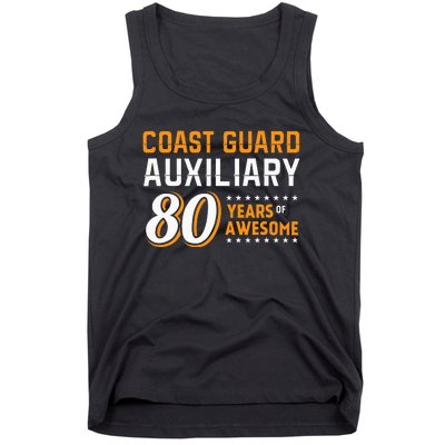 Coast Guard Auxiliary 80 Years Of Awesome Tank Top