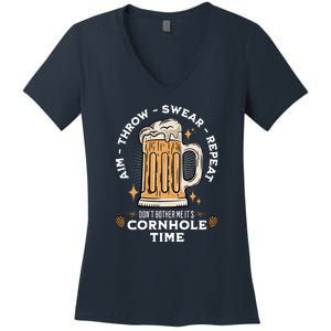 Cornhole Gift Aim Throw Swear Women's V-Neck T-Shirt