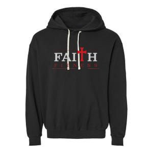 Christian Gym And Jesus Gym For Faith And Fitness Garment-Dyed Fleece Hoodie