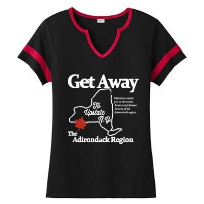 Charlie Get Away To Upstate New York Ladies Halftime Notch Neck Tee