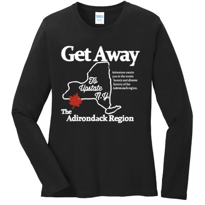 Charlie Get Away To Upstate New York Ladies Long Sleeve Shirt