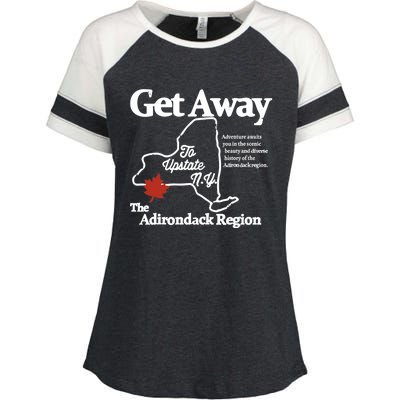 Charlie Get Away To Upstate New York Enza Ladies Jersey Colorblock Tee