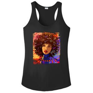 Coloful Graffiti Afro Woman Ladies PosiCharge Competitor Racerback Tank