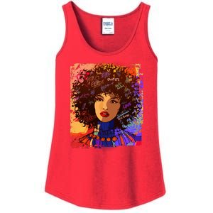 Coloful Graffiti Afro Woman Ladies Essential Tank