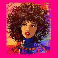 Coloful Graffiti Afro Woman Toddler T-Shirt