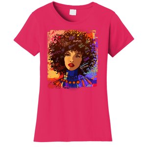 Coloful Graffiti Afro Woman Women's T-Shirt