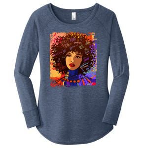 Coloful Graffiti Afro Woman Women's Perfect Tri Tunic Long Sleeve Shirt