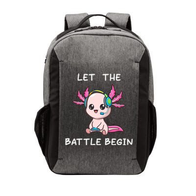 Cool gamer axolotl gaming funny saying Let the Battle Begin Vector Backpack