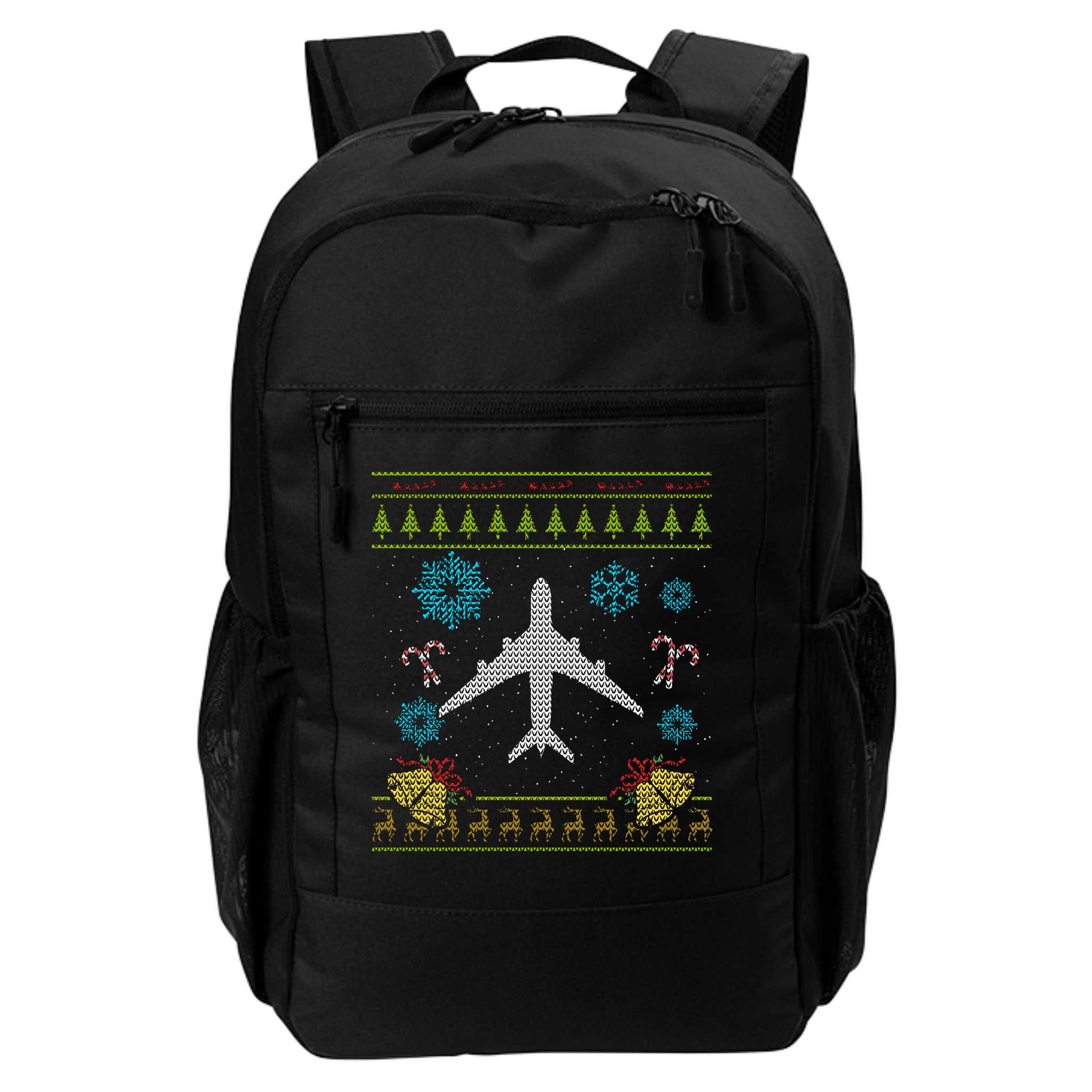 Christmas Gift Airplane Pilot Christmas Ugly Backpack