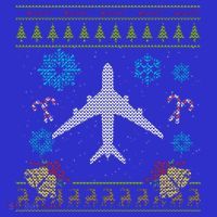 Christmas Gift Airplane Pilot Christmas Ugly T-Shirt