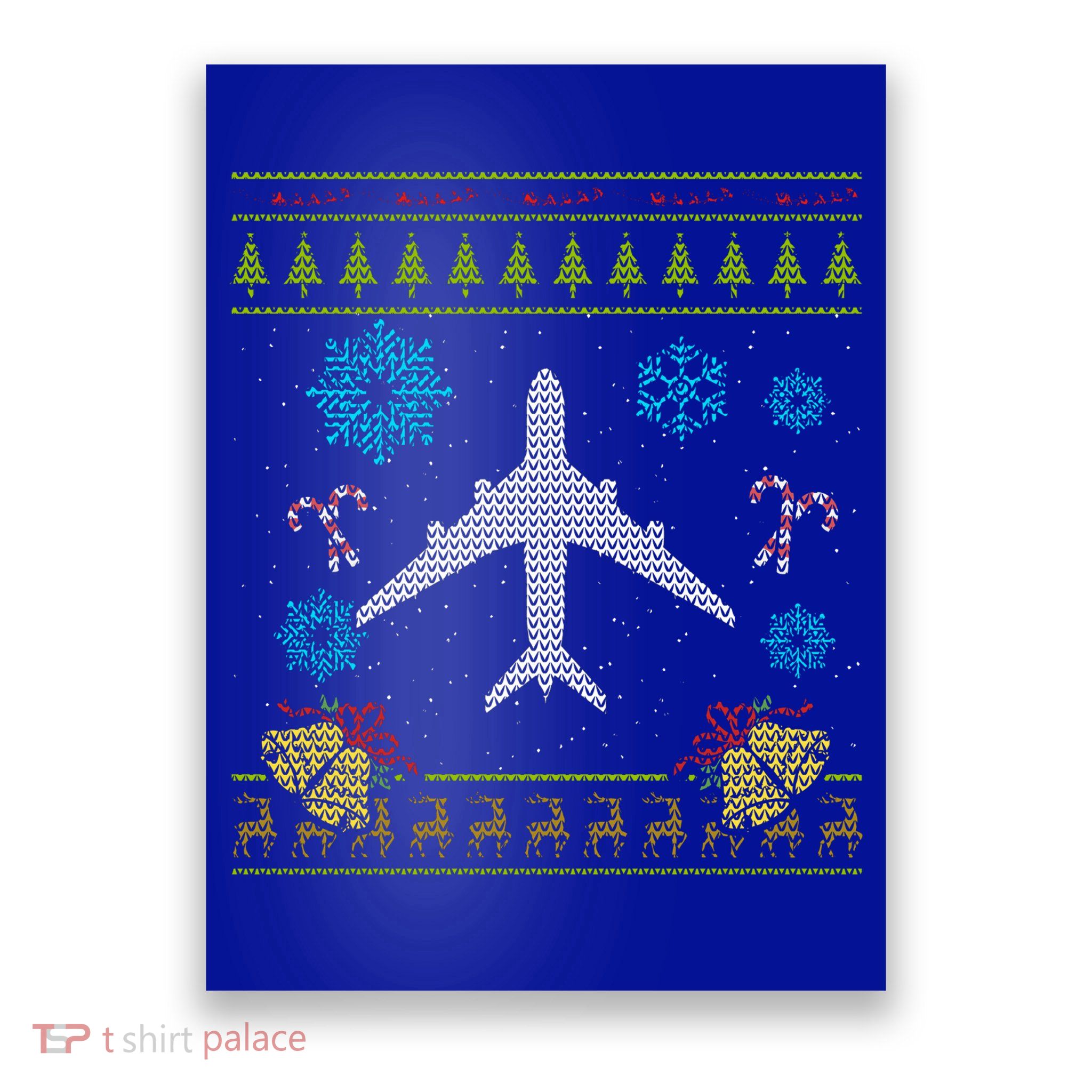 Christmas Gift Airplane Pilot Christmas Ugly Poster