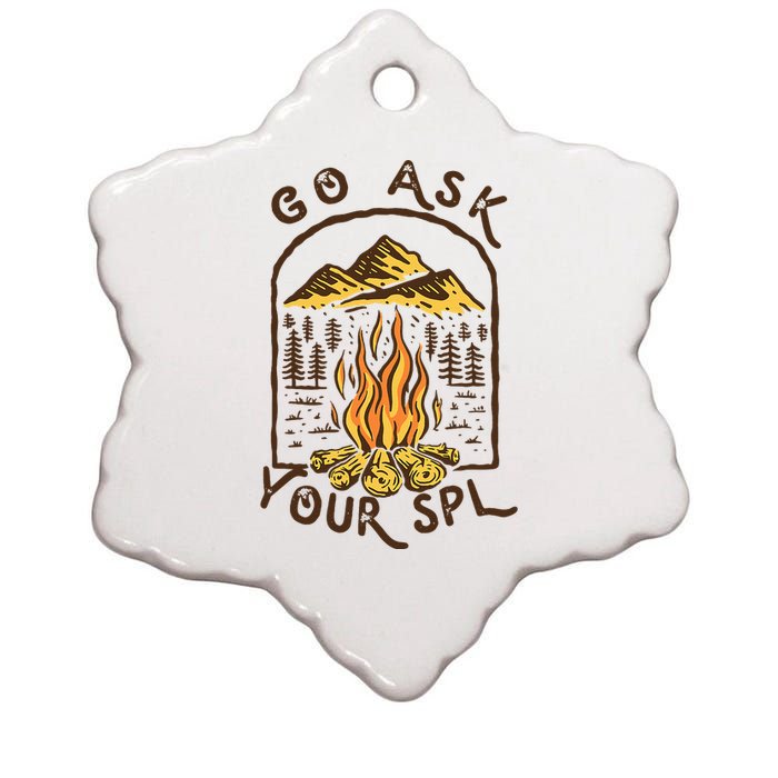 Camping Go Ask Your Spl Camper Gift Ceramic Star Ornament