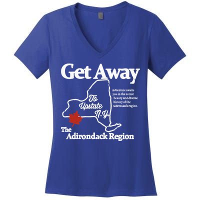 Charlie Get Away To Upstate New York Women's V-Neck T-Shirt