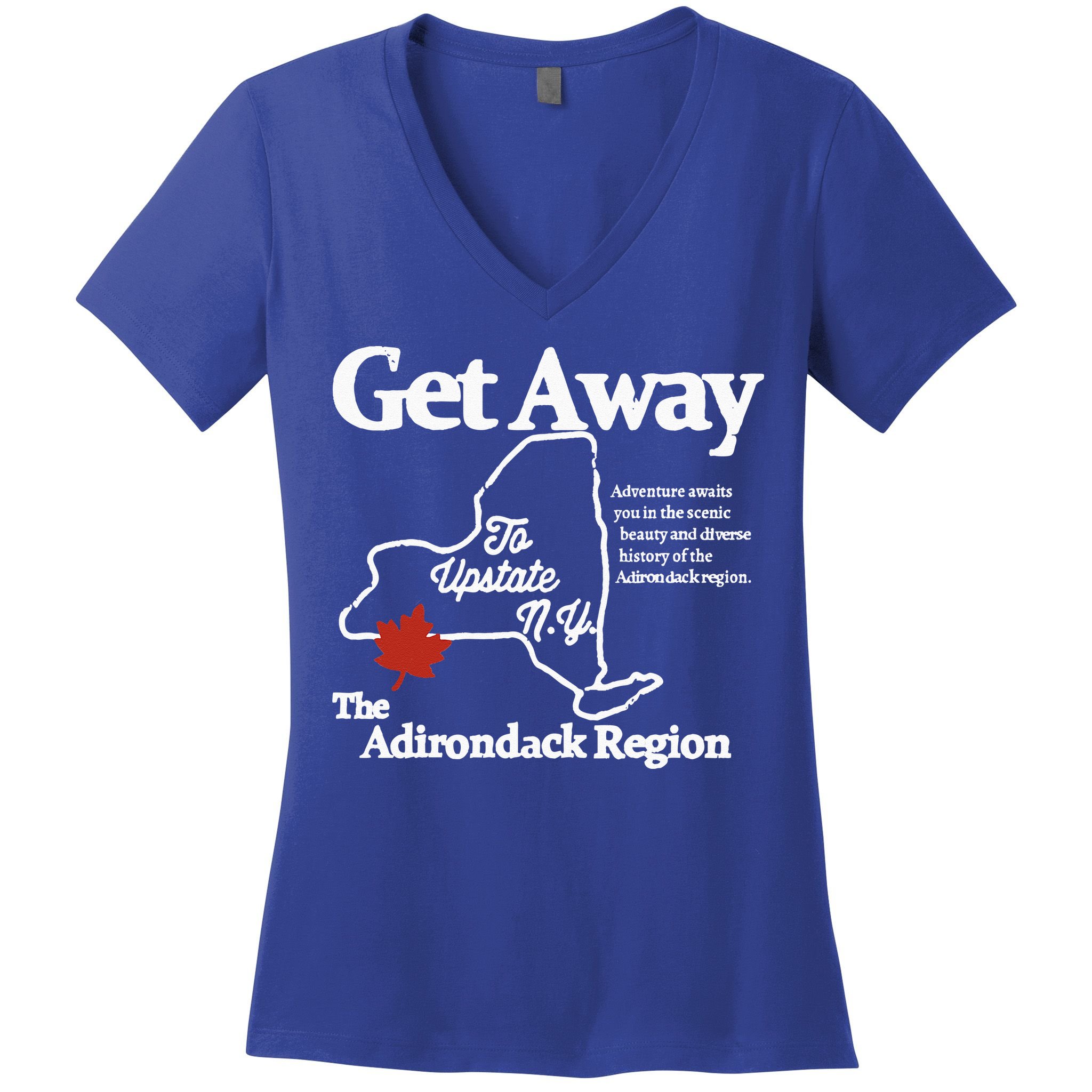 Charlie Get Away To Upstate New York Women's V-Neck T-Shirt