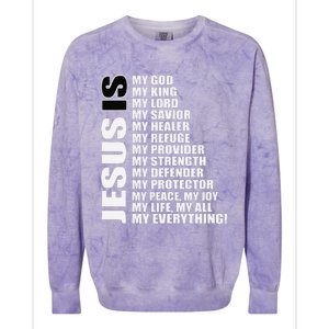 Christian Gospel And Bible Phrase For Our Lord Jesus Colorblast Crewneck Sweatshirt