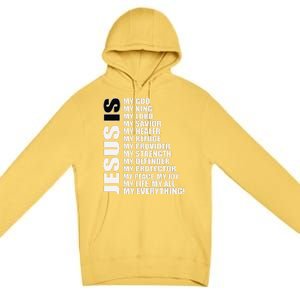 Christian Gospel And Bible Phrase For Our Lord Jesus Premium Pullover Hoodie