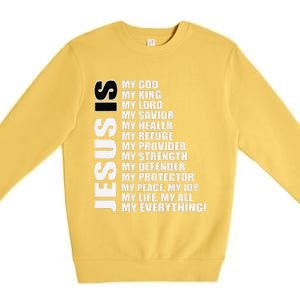 Christian Gospel And Bible Phrase For Our Lord Jesus Premium Crewneck Sweatshirt