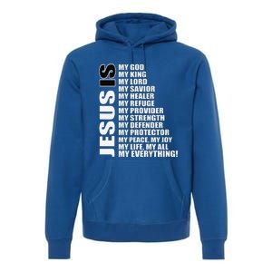 Christian Gospel And Bible Phrase For Our Lord Jesus Premium Hoodie