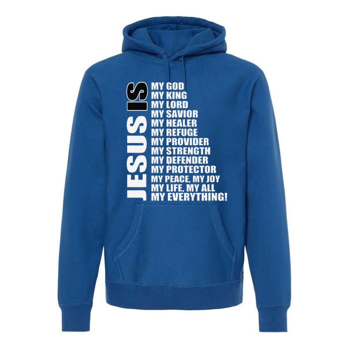 Christian Gospel And Bible Phrase For Our Lord Jesus Premium Hoodie