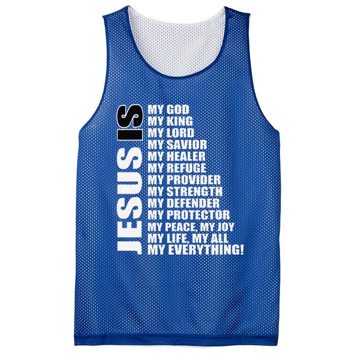 Christian Gospel And Bible Phrase For Our Lord Jesus Mesh Reversible Basketball Jersey Tank