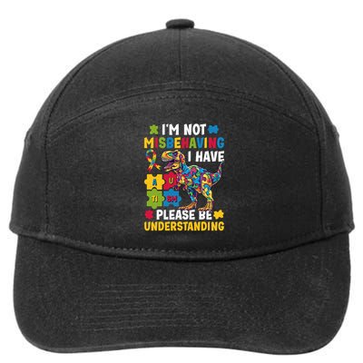 Cute Gift Autism Dinosaur I'm Not Misbehaving I Have Awareness  7-Panel Snapback Hat