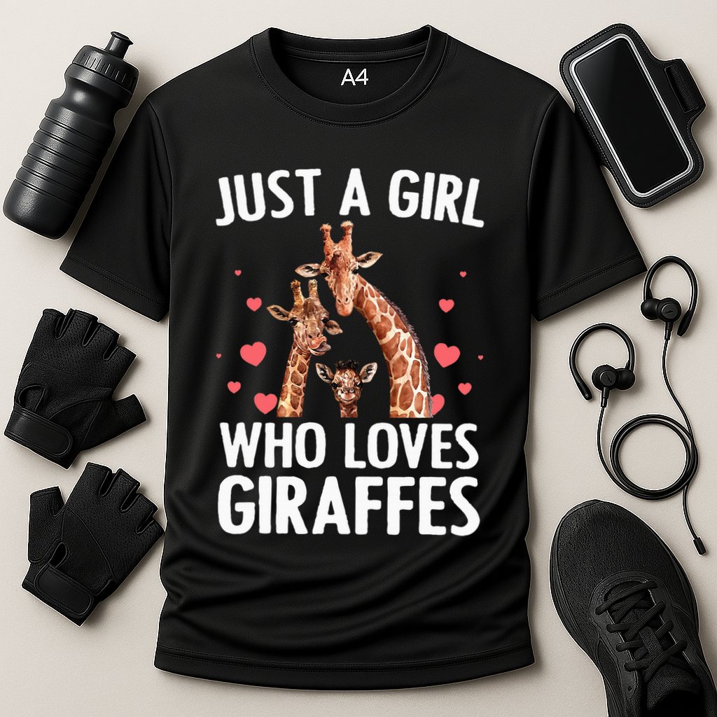 Cool Giraffe Africa Safari Zoo Animal Lovers Cooling Performance Crew T-Shirt
