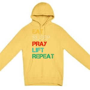 Christian Gym And Jesus Gym For Eat Sleep Pray Repeat Gift Premium Pullover Hoodie