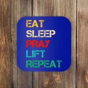 Christian Gym And Jesus Gym For Eat Sleep Pray Repeat Gift Coaster