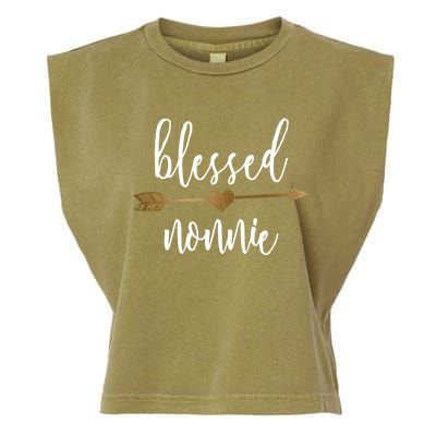 Cute Gold Arrow Blessed Nonnie Cool Gift Grandma Cool Gift Garment-Dyed Women's Muscle Tee