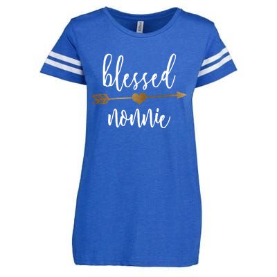 Cute Gold Arrow Blessed Nonnie Cool Gift Grandma Cool Gift Enza Ladies Jersey Football T-Shirt