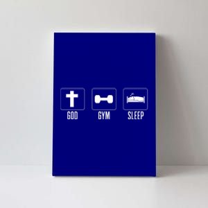 Christian Gym And Jesus Gym For God Gym Sleep Funny Gift Canvas