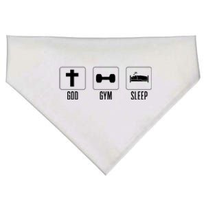 Christian Gym And Jesus Gym For God Gym Sleep Funny Gift USA-Made Doggie Bandana