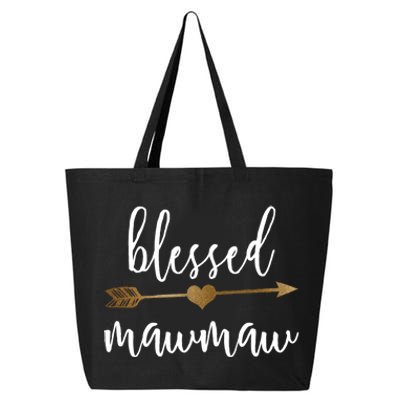 Cute Gold Arrow Blessed Mawmaw Funny Gift Memaw Funny Gift 25L Jumbo Tote