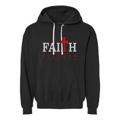 Christian Gym And Jesus Gym For Faith And Fitness Garment-Dyed Fleece Hoodie