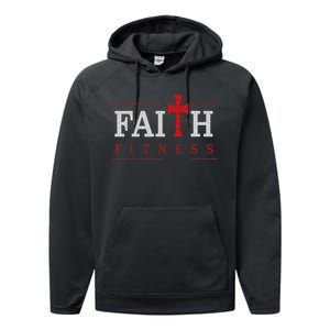 Christian Gym And Jesus Gym For Faith And Fitness Performance Fleece Hoodie