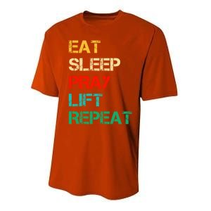 Christian Gym And Jesus Gym For Eat Sleep Pray Repeat Gift Performance Sprint T-Shirt