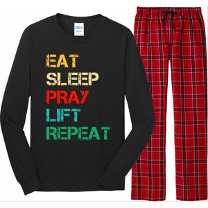 Christian Gym And Jesus Gym For Eat Sleep Pray Repeat Gift Long Sleeve Pajama Set