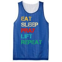 Christian Gym And Jesus Gym For Eat Sleep Pray Repeat Gift Mesh Reversible Basketball Jersey Tank