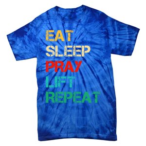 Christian Gym And Jesus Gym For Eat Sleep Pray Repeat Gift Tie-Dye T-Shirt