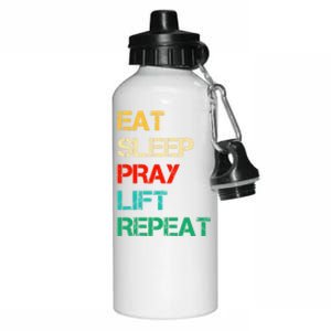 Christian Gym And Jesus Gym For Eat Sleep Pray Repeat Gift Aluminum Water Bottle