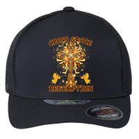 CROSS GRACE AND REDEMPTION Christian Design Flexfit Unipanel Trucker Cap