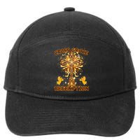 CROSS GRACE AND REDEMPTION Christian Design 7-Panel Snapback Hat